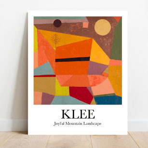 Joyful Mountain Landscape by Paul Klee Poster