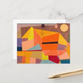Joyful Mountain Landscape, Paul Klee Abstrakte Kun Postkarte