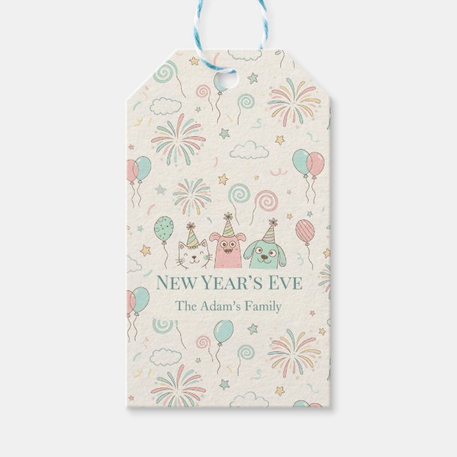 Joyful New Year’s Eve Party 2026  Geschenkanhänger (Vorderseite)