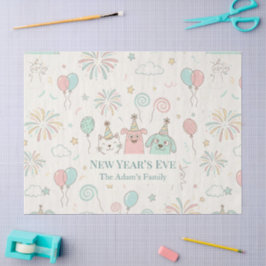 Joyful New Year’s Eve Party 2026 Seidenpapier