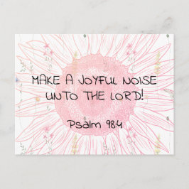  Joyful Noise 2 Psalm 98:4 Christian Scripture Postkarte