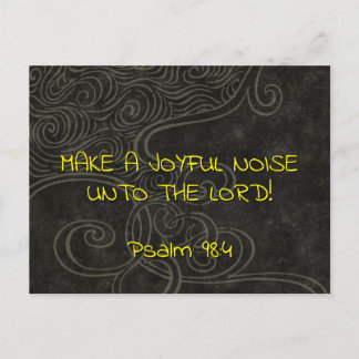 Joyful Noise 3 Psalm 98:4 Christian Scripture Postkarte