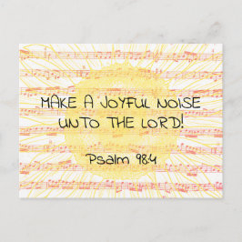  Joyful Noise Psalm 98:4 Christian Scripture Verse Postkarte