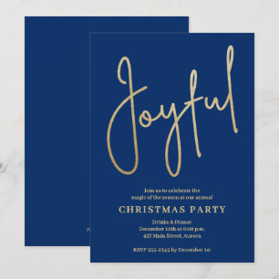 JOYFUL Or Faux Feuille D'or sur Invitations de Fêt