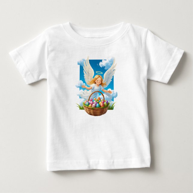 Joyful Ostergel mit Korb Baby T-shirt (Vorderseite)