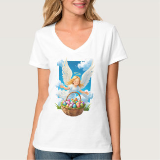 Joyful Ostergel mit Korb T-Shirt