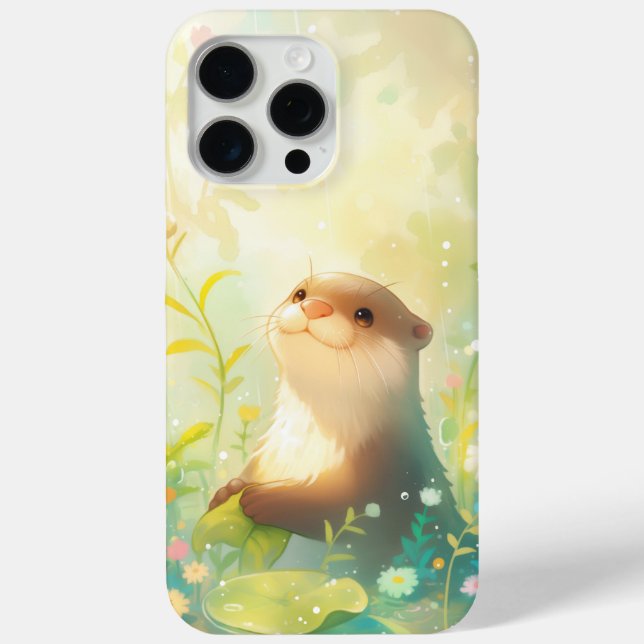 Joyful Otter in einem Regenwald Case-Mate iPhone Hülle (Rückseite)