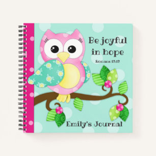 Joyful Owl Custom Scripting/Prayer Journal Notizbuch