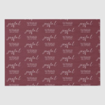 Joyful Pattern Merry Weihnachtsname Burgundy