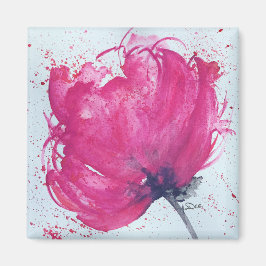 Joyful Pink Blume Magnet