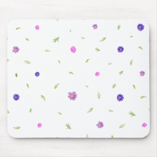 Joyful Pink Floral Mouse Pad - Überlegtes Geschenk Mousepad (Vorne)