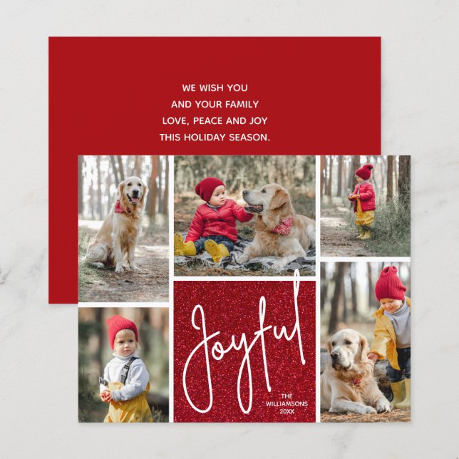 JOYFUL Red Budget Ferienkarten (Vorne/Hinten)