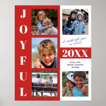 JOYFUL Red Year in Review 5 Foto Collage Family