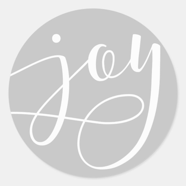 Joyful Script Runder Aufkleber (Vorderseite)
