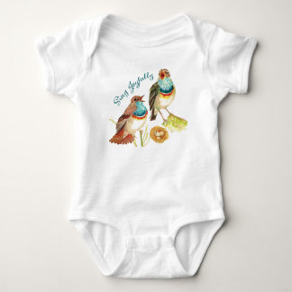 Joyful Singing Birds Baby Bodysuit Strampler