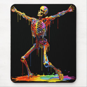 Joyful Skeleton: Tanz der Farben Mousepad