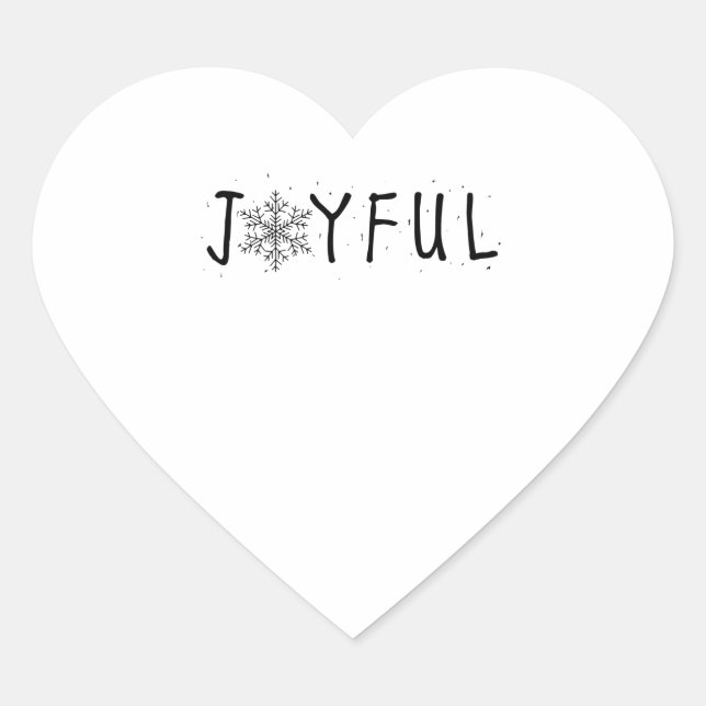 Joyful Snowflake Herz-Aufkleber (Vorderseite)