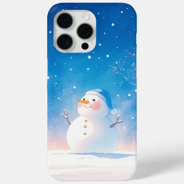 Joyful Snowman Case-Mate iPhone Hülle (Rückseite)