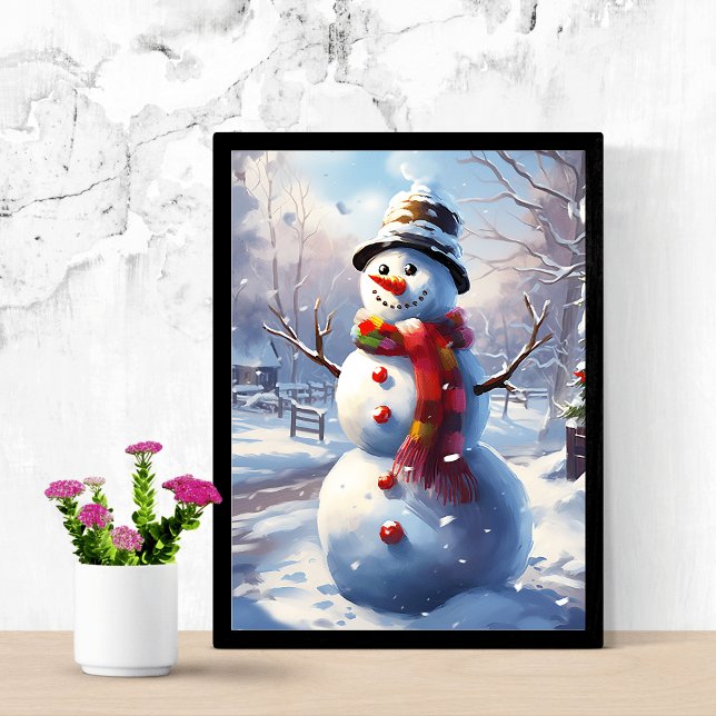 Joyful Snowman Wall Decoder Poster (Von Creator hochgeladen)