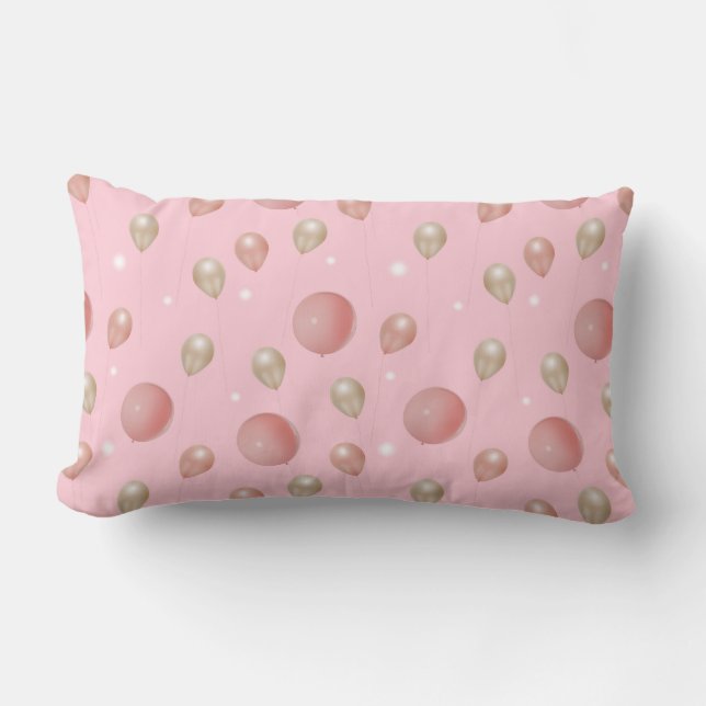 Joyful Sparkling Balloon Throw Kissen (Vorderseite)
