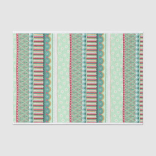 Joyful Stripe Grünen Weihnachten Seidenpapier