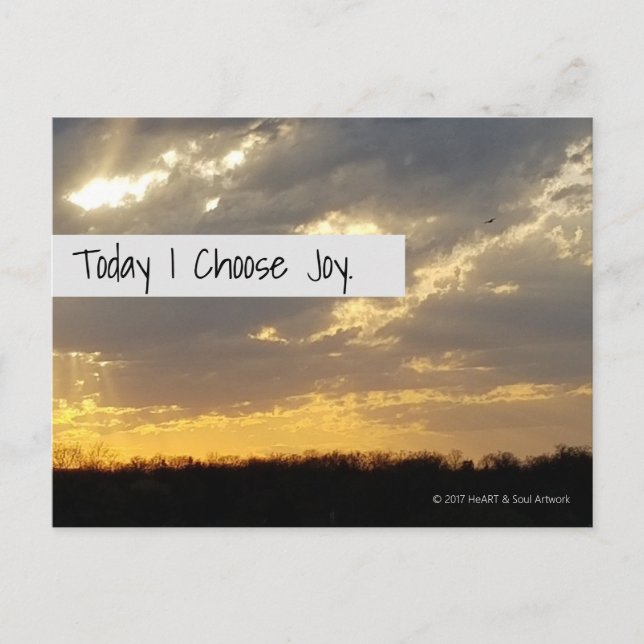 Joyful Sunset Postkarte (Vorderseite)