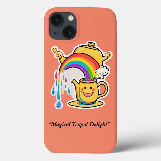 "Joyful Teapot Rainbow Delight" Case-Mate iPhone Hülle (Rückseite)