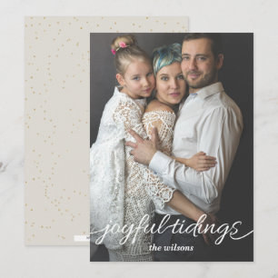 Joyful Tidings Script Photo Carte de vacances pers
