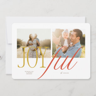 Joyful Typografy Christmas Card Feiertagskarte