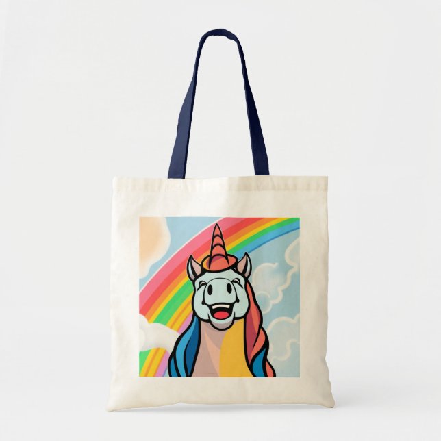 Joyful Unicorn Tote Bag Tragetasche (Vorne)