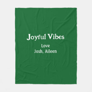 Joyful Vibes Grünen Weihnachtsferien Liebe Familie Fleecedecke