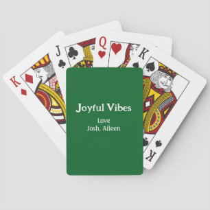 Joyful Vibes Grünen Weihnachtsferien Liebe Familie Spielkarten