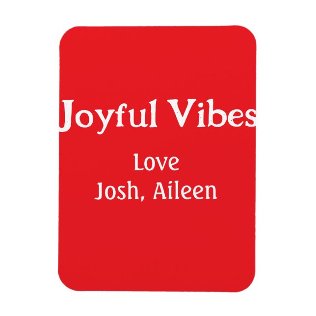 Joyful Vibes Rote Weihnachtsferien Liebe Magnet (Vertikal)