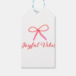 Joyful vibes Weihnachten RED BOW Ferien Familienna Geschenkanhänger