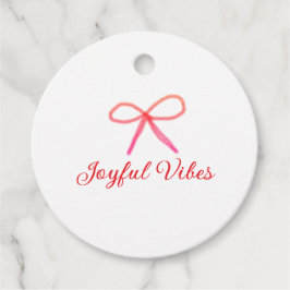 Joyful vibes Weihnachten RED BOW Ferien Familienna Geschenkanhänger