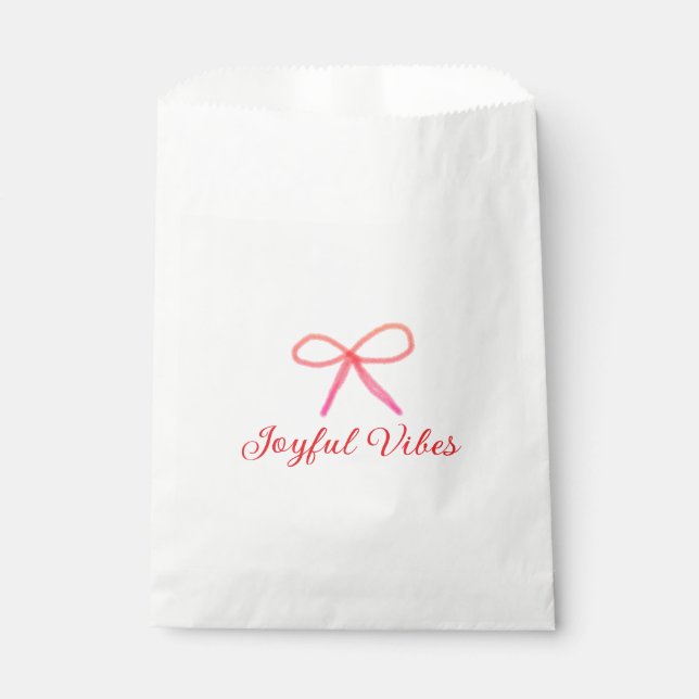Joyful vibes Weihnachten RED BOW Ferien Familienna Geschenktütchen (Vorderseite)