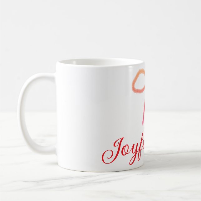 Joyful vibes Weihnachten RED BOW Ferien Familienna Kaffeetasse (Links)