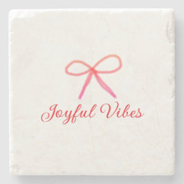 Joyful vibes Weihnachten RED BOW Ferien Familienna Steinuntersetzer