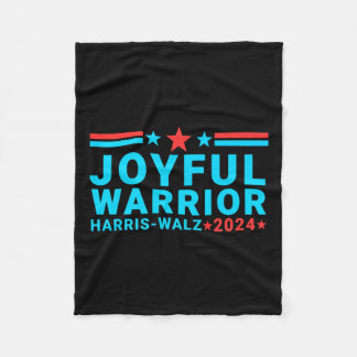 Joyful Warrior Kamala Harris Tim Walz Waltz 2024 Fleecedecke
