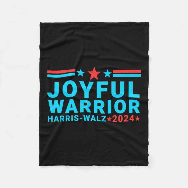 Joyful Warrior Kamala Harris Tim Walz Waltz 2024 Fleecedecke (Vorderseite)