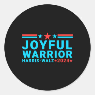 Joyful Warrior Kamala Harris Tim Walz Waltz 2024 Runder Aufkleber