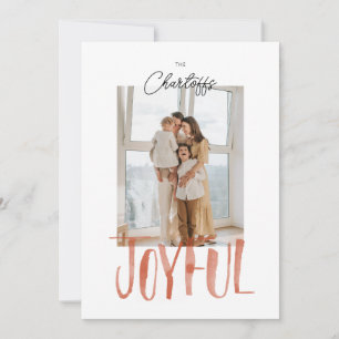 Joyful Watercolor Brush Lettern Flat Feiertagskarte