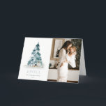 Joyful Watercolor Pine Christmas Tree Geschenk Fot Feiertagskarte<br><div class="desc">Wenn Sie weitere Anpassungen benötigen,  schreiben Sie mir bitte an yellowfebstudio@gmail.com.</div>