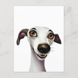 Joyful Whippet - Ein Cartoon Style Artwork Postkarte