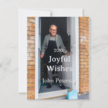 Joyful Wünsche hinzufügen Name Foto Mann Feiertage