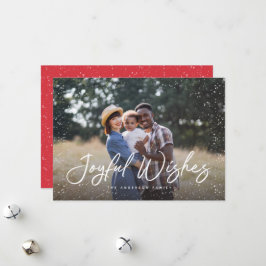 Joyful wünscht Script Snow Foto Weihnachten