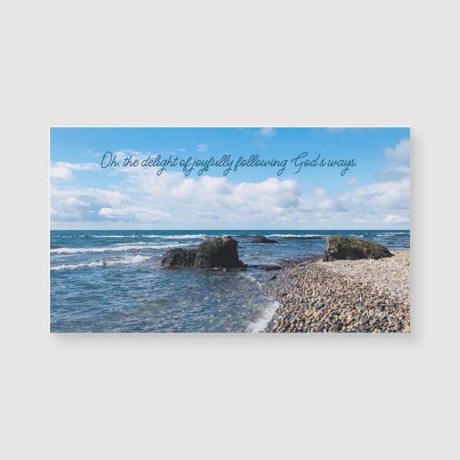 Joyful Zitat Inspirierend Beach Fotografy Magnet (Vorderseite)