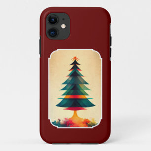 Joyfull Christmas Tree Geometric Künstlerisch Desi Case-Mate iPhone Hülle