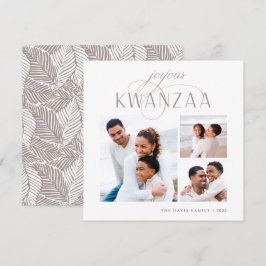 Joyous Blüh | 3 Foto Collage Kwanzaa Feiertagskarte