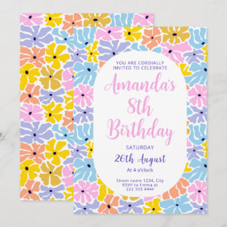 Joyous Blume Fiesta Birthday Einladung